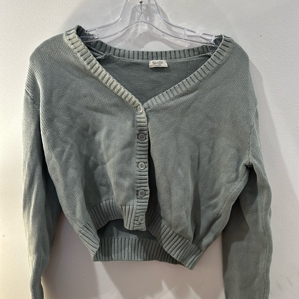 Sage green Brandy Melville button sweater